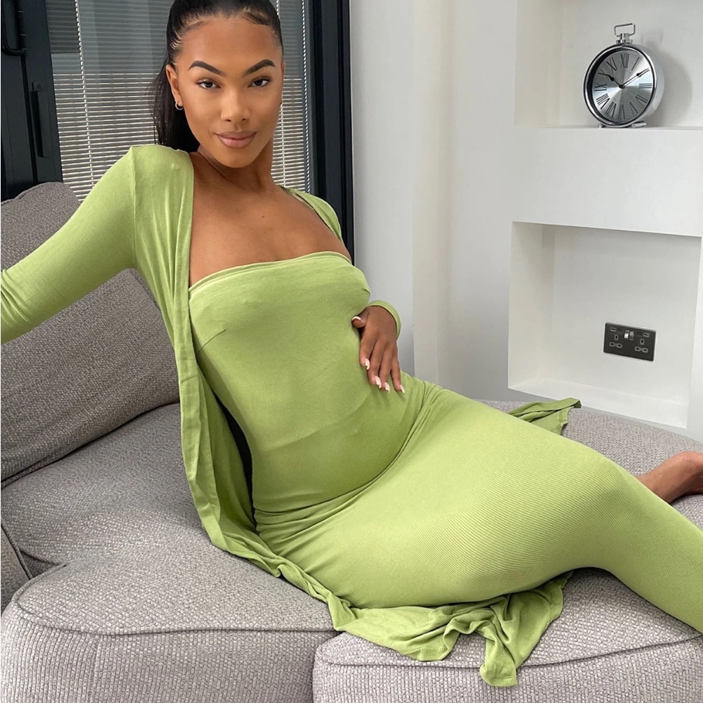 Ribbed Maxi Dress Set